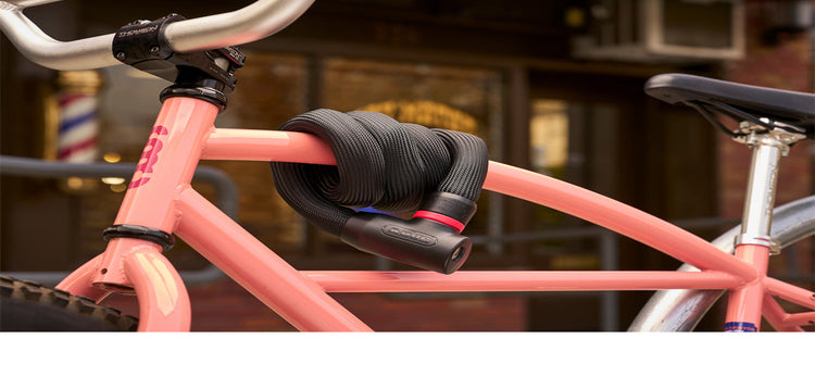 bike with an ABUS Gooselock wrapped around toptube.