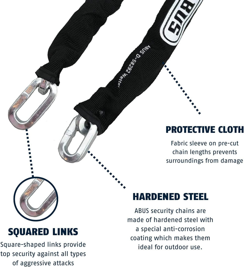 Load image into Gallery viewer, 12KS security chain with protective sleeve cloth product features