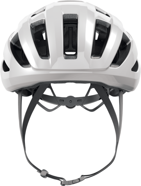 front view of white powerdome helmet