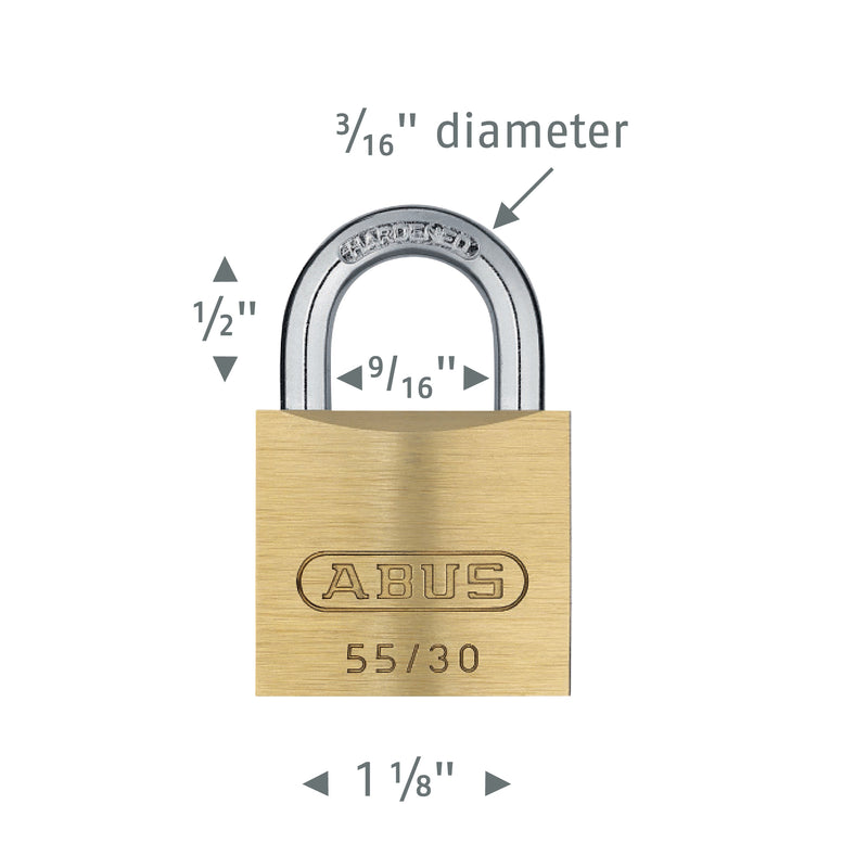 Load image into Gallery viewer, 55/30 Brass Padlock