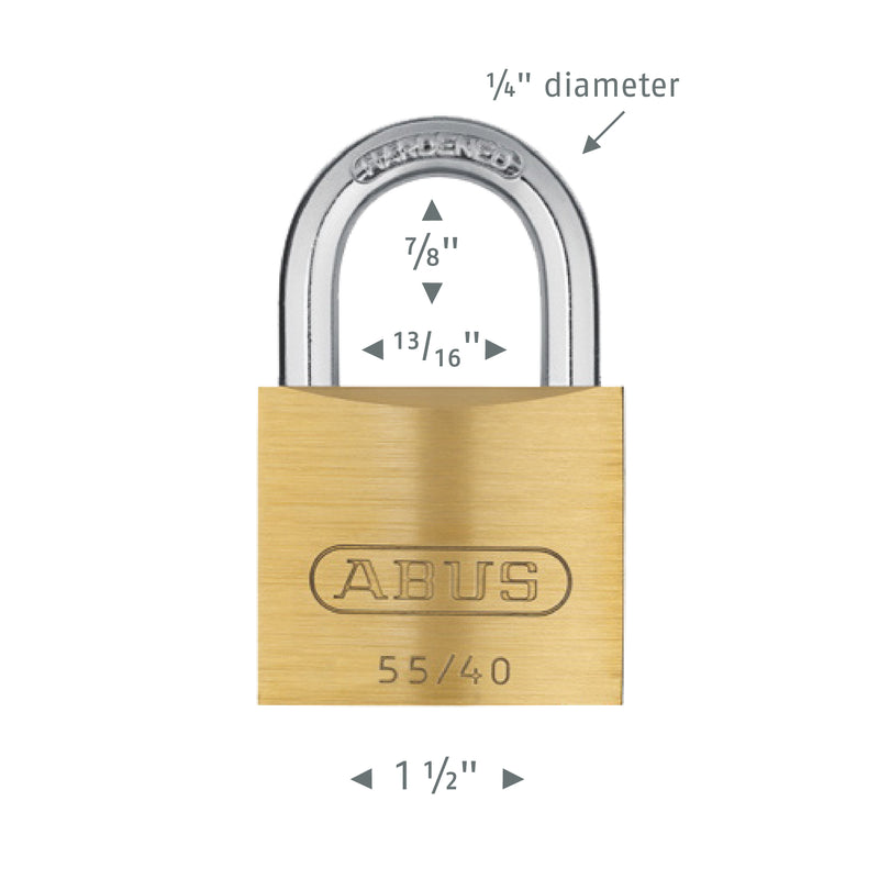 Load image into Gallery viewer, 55MB/40 Brass Padlock