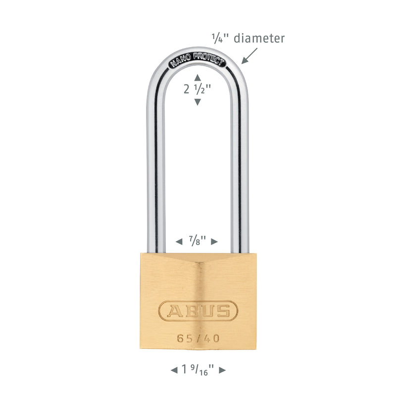 Load image into Gallery viewer, 65/40HB63 Brass Padlock
