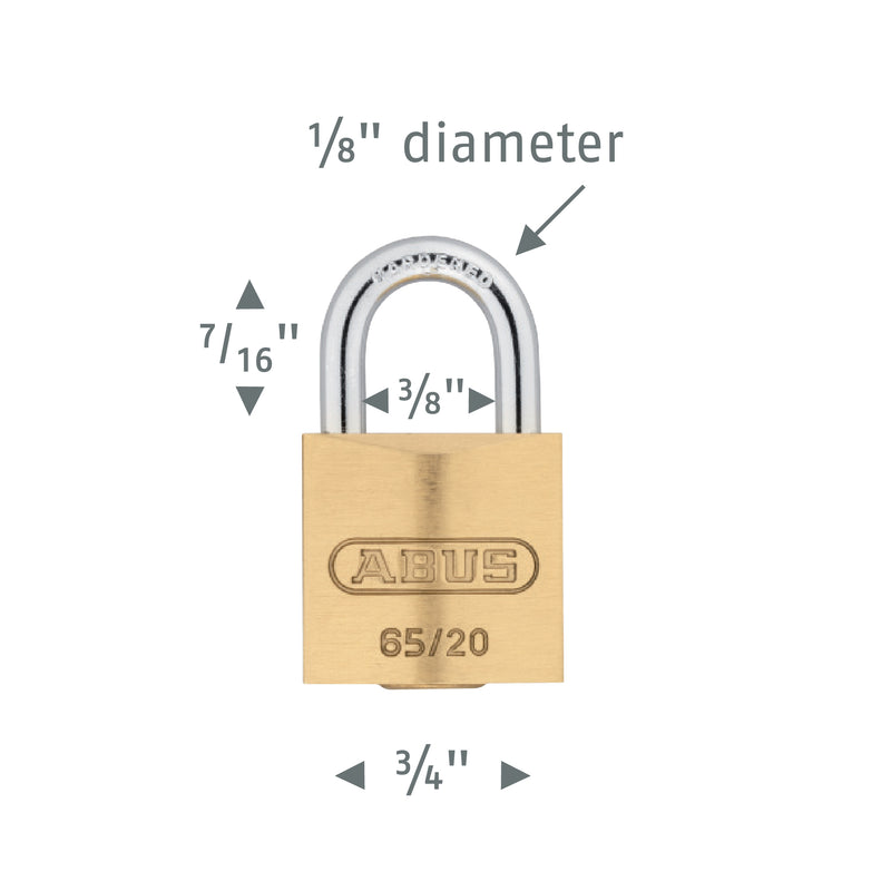 Load image into Gallery viewer, 65/20 Brass Padlock