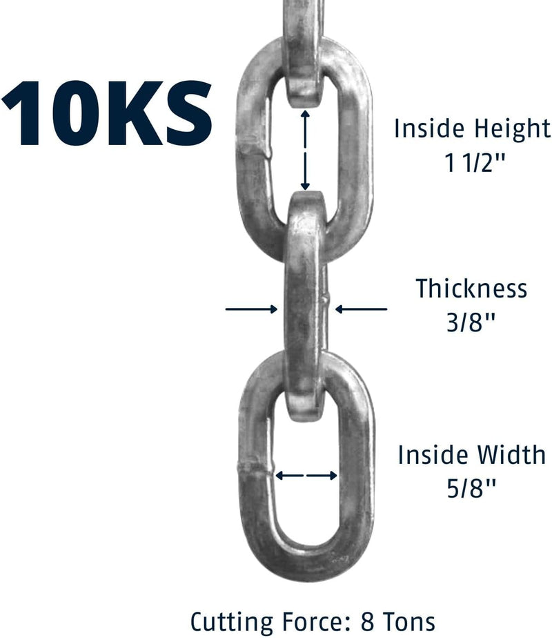 Load image into Gallery viewer, 10KS security chain with protective sleeve cloth dimensions
