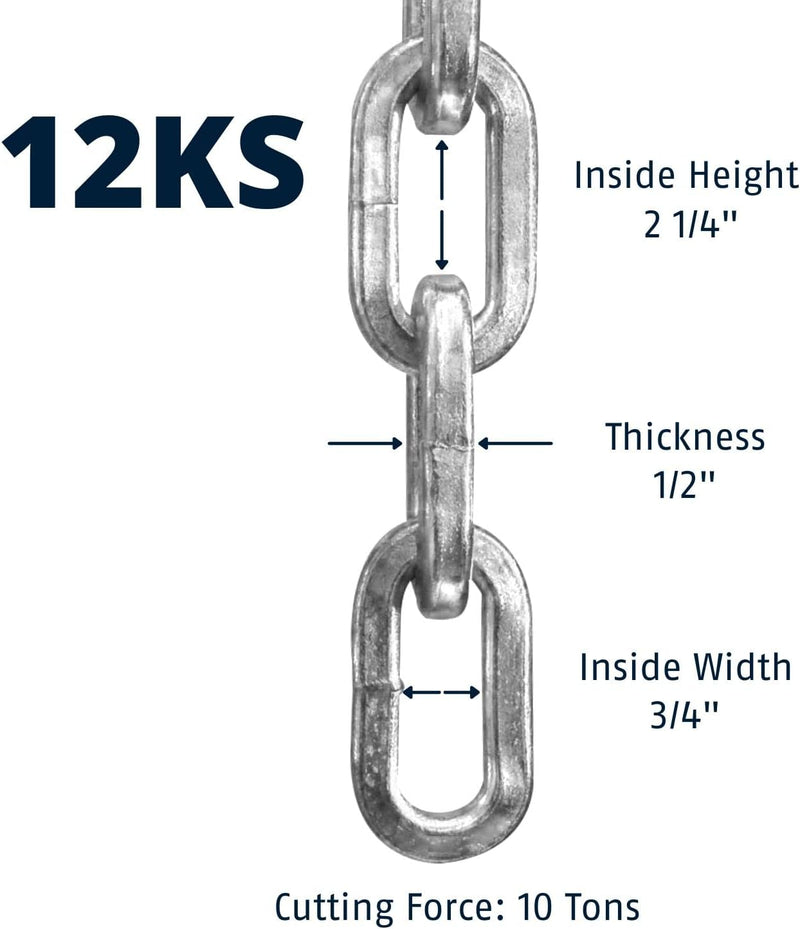 Load image into Gallery viewer, 12KS security chain with protective sleeve cloth dimensions
