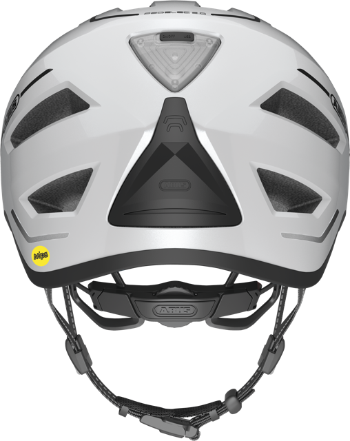 Load image into Gallery viewer, rear view of pearl white ABUS Pedelec 2.0 MIPS helmet #color_Pearl White
