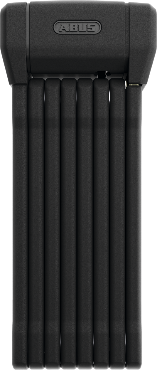 Black ABUS lock on a white background