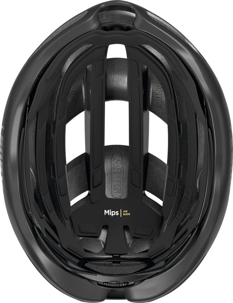 Load image into Gallery viewer, inside view of Black helmet with MIPS technology on a white background.#color_velvet black

