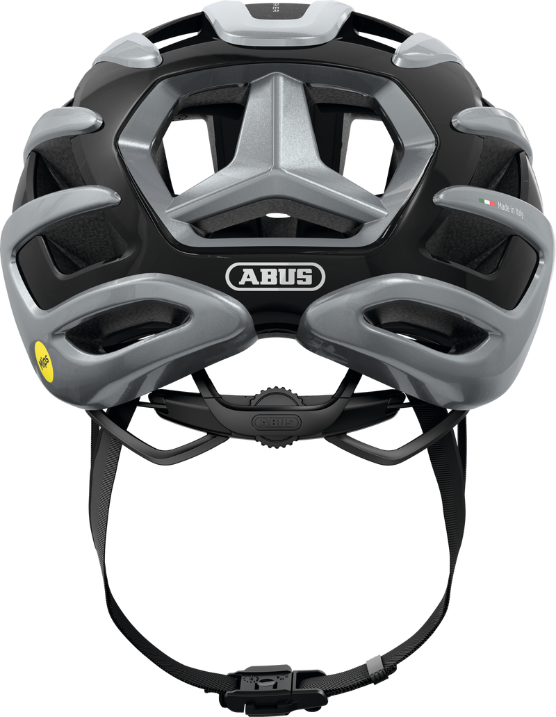 Load image into Gallery viewer, Gray and black helmet with Abus logo on a white background#color_graphite silver
