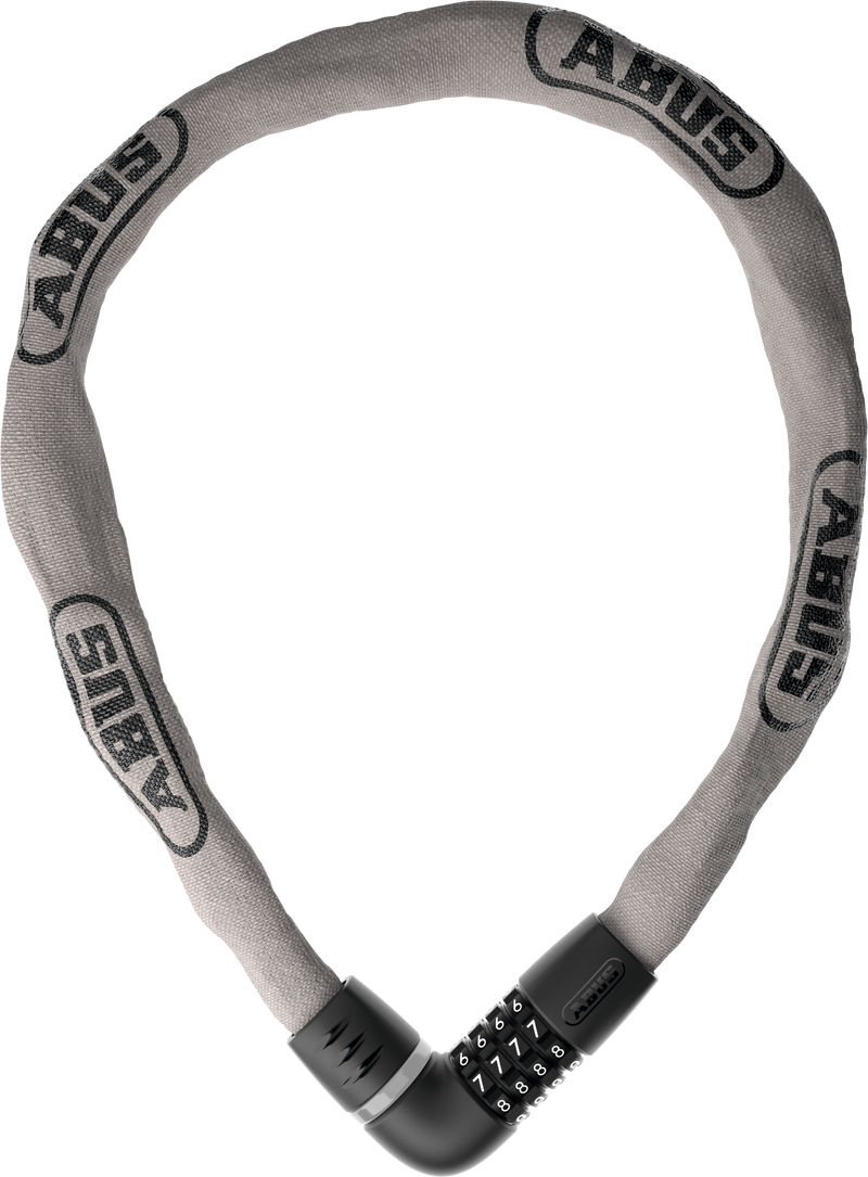 Load image into Gallery viewer, ABUS bike lock with a gray cable and black metal connector on a white background #color_tec grey
