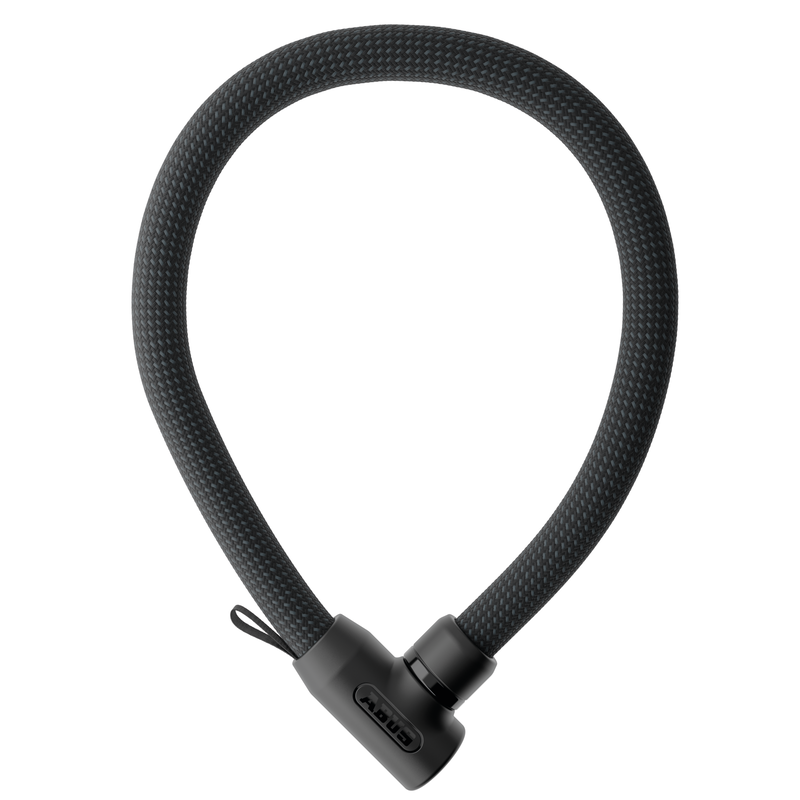 Load image into Gallery viewer, Black braided cable lock on a white background #size_85cm
