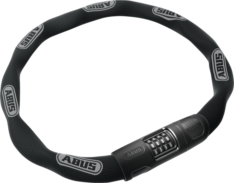 Load image into Gallery viewer, Black Abus chain lock on a white background #color_black
