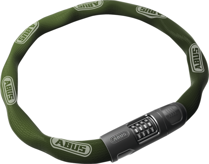 Load image into Gallery viewer, Green Abus chain lock on a white background #color_jade green
