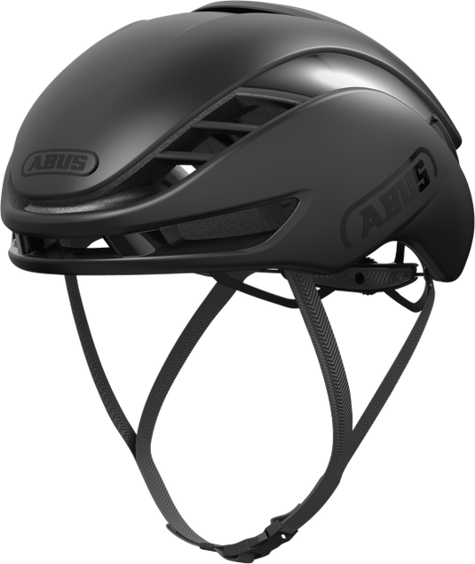 quarter view of velvet black  ABUS GameChanger 2.0 helmet