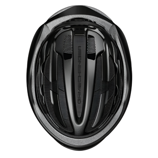 underside view of velvet black ABUS GameChanger 2.0 helmet