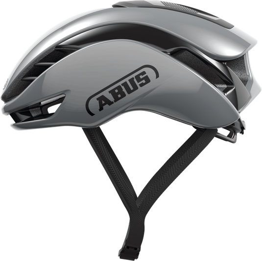 side view of race grey ABUS GameChanger 2.0 helmet