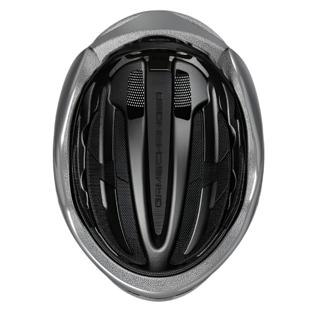 Load image into Gallery viewer, underside view of race grey ABUS GameChanger 2.0 helmet #Color_Race Grey
