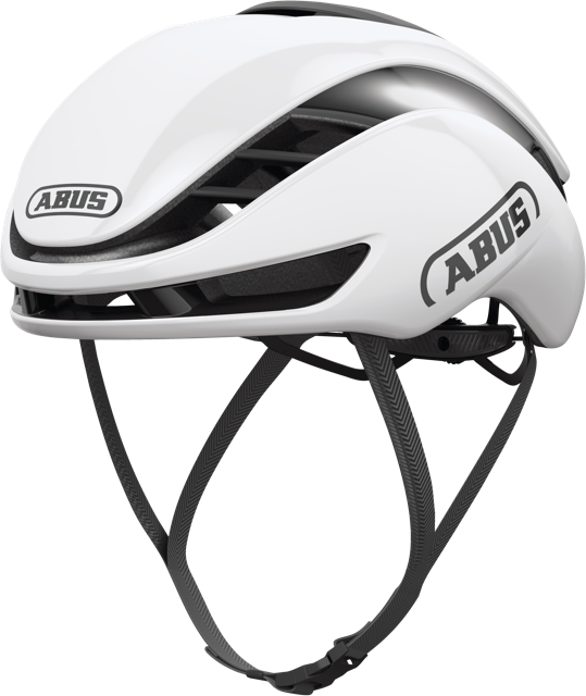 Load image into Gallery viewer, quarter view of shiny white ABUS GameChanger 2.0 helmet #Color_Shiny White
