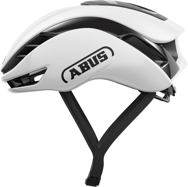 Load image into Gallery viewer, side view of shiny white ABUS GameChanger 2.0 helmet #Color_Shiny White

