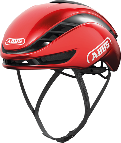 quarter view of performance red ABUS GameChanger 2.0 helmet 