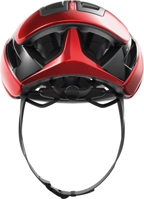 Load image into Gallery viewer, rear view of performance red ABUS GameChanger 2.0 helmet #Color_PERFORMANCE RED
