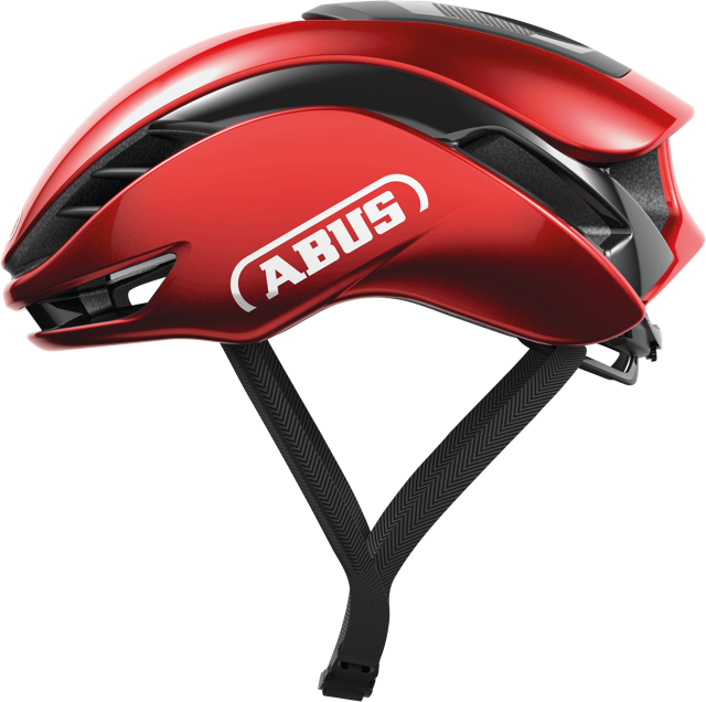 Load image into Gallery viewer, side view of performance red ABUS GameChanger 2.0 helmet #Color_PERFORMANCE RED
