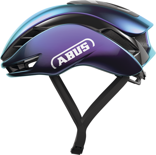 side view of flip flop purple ABUS GameChanger 2.0 helmet