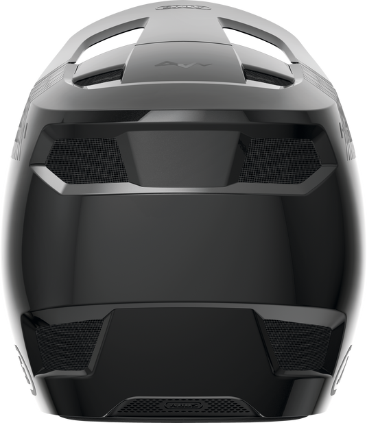 rear of black bicycle helmet