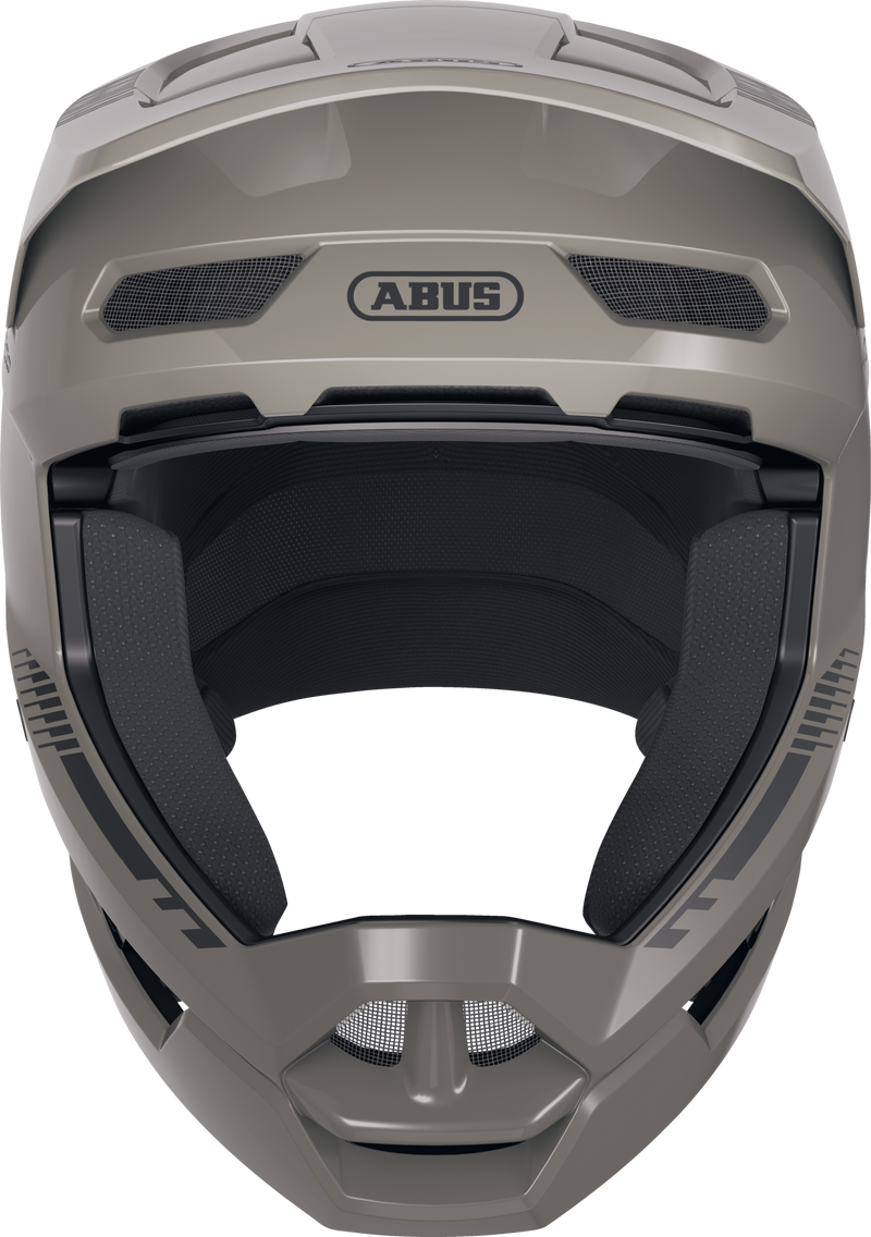 Load image into Gallery viewer, Gray helmet with 'Abus' branding on a white background #color_dust grey
