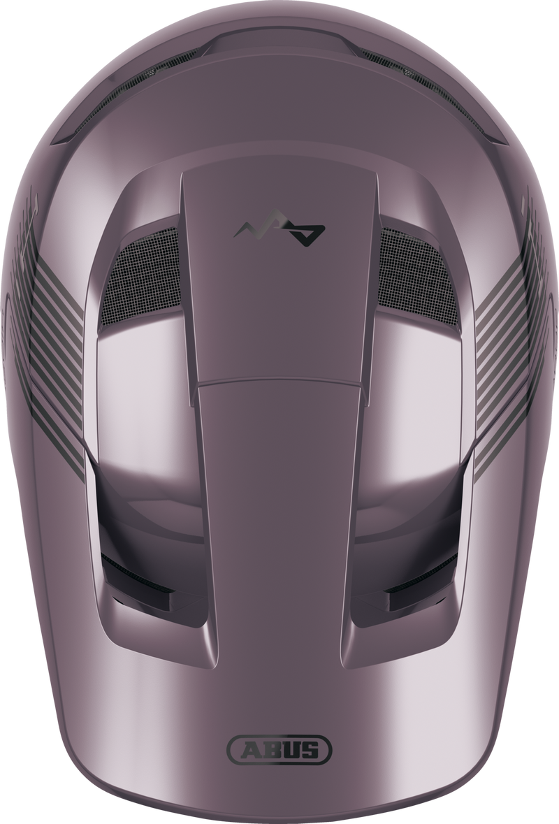 Load image into Gallery viewer, top view of purple bicycle helmet #color_ash purple
