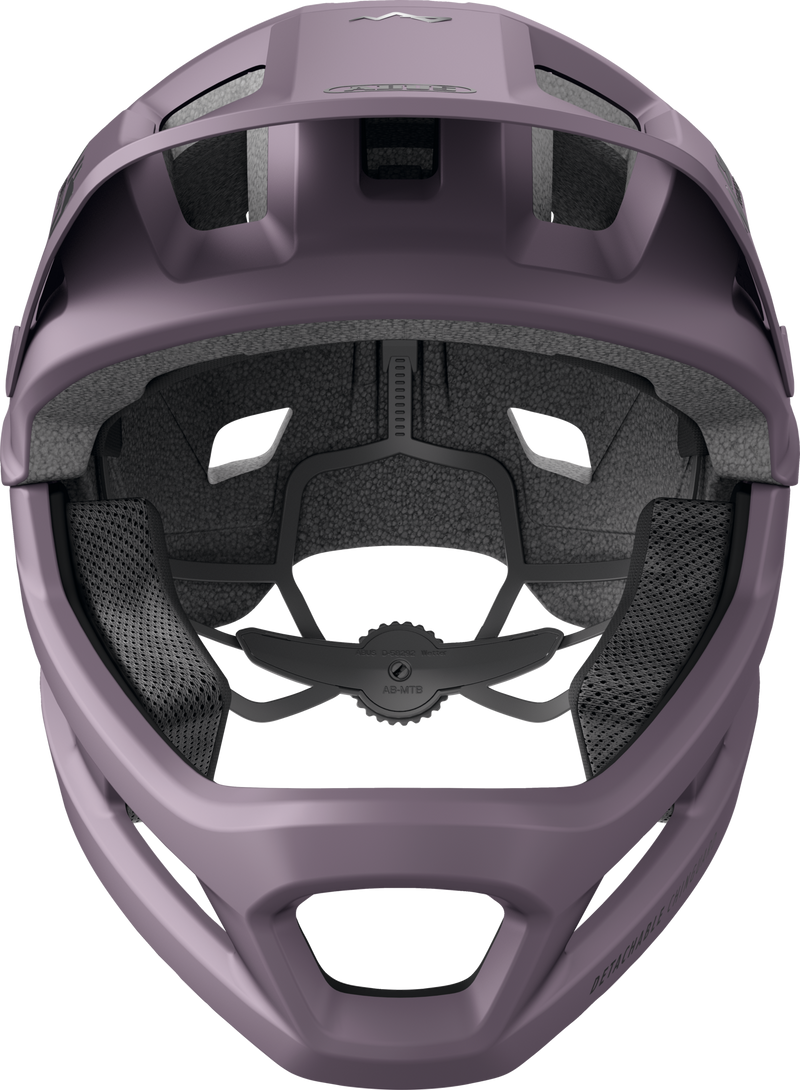 Load image into Gallery viewer, Purple bicycle helmet with black interior on a white background #color_ash purple
