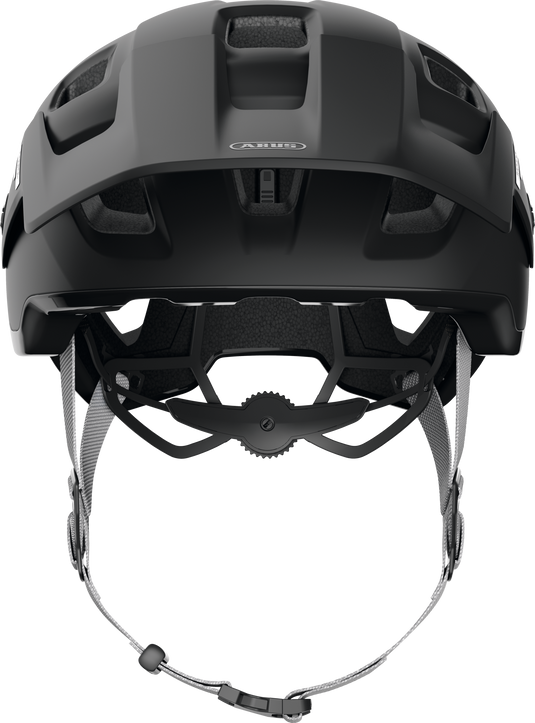 Black helmet with visible brand logo on a white background