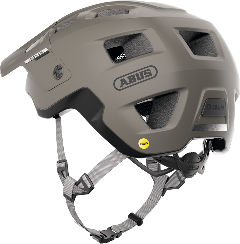 Load image into Gallery viewer, Gray helmet with Abus logo on a white background #color_dust grey
