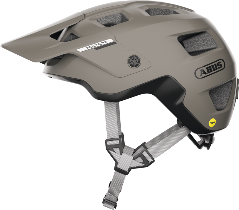 Load image into Gallery viewer, Purple helmet with Abus branding on a white background #color_dust grey
