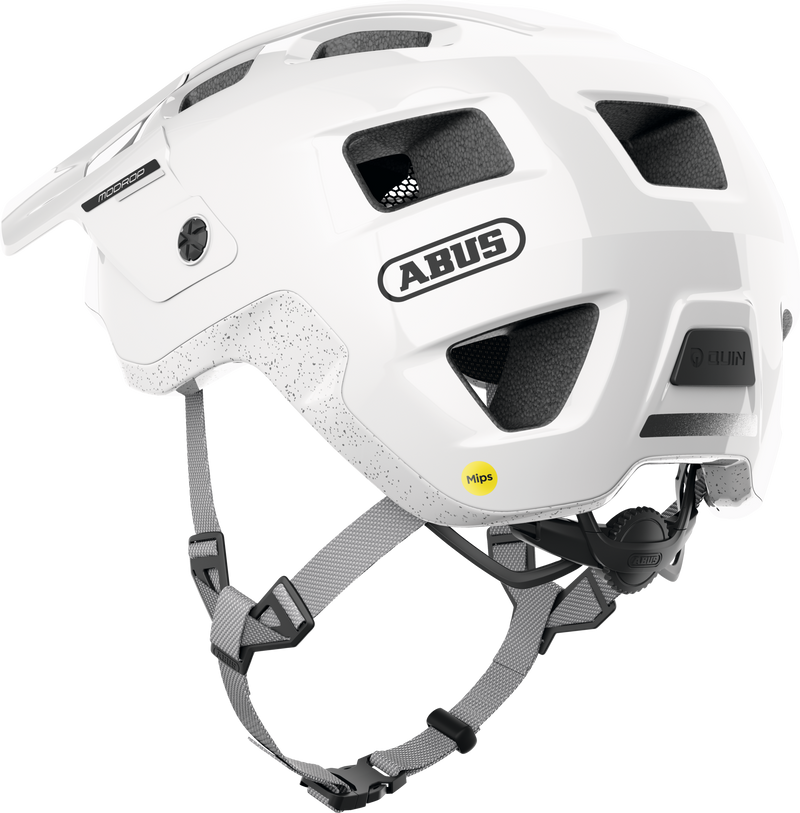 Load image into Gallery viewer, White helmet with ABUS branding on a white background #color_alpine white
