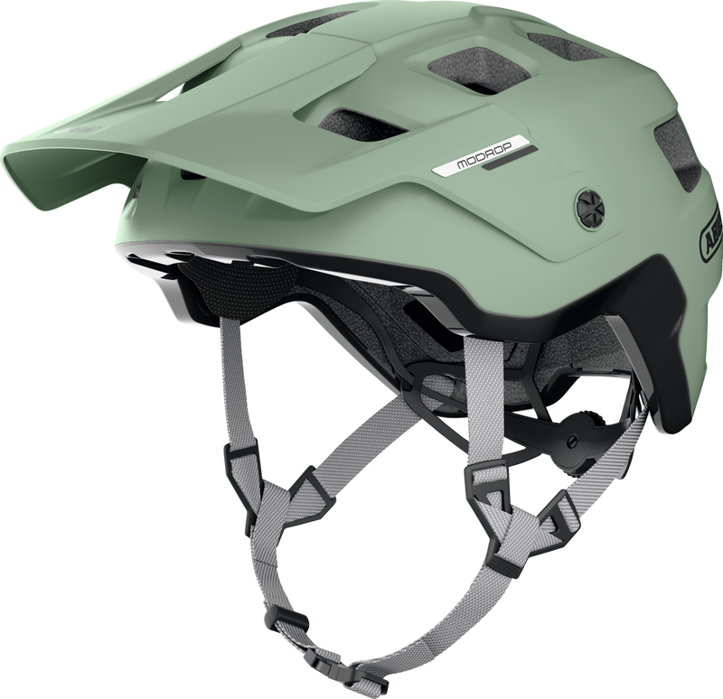 Load image into Gallery viewer, Green helmet with a brand logo on a white background #color_mist green
