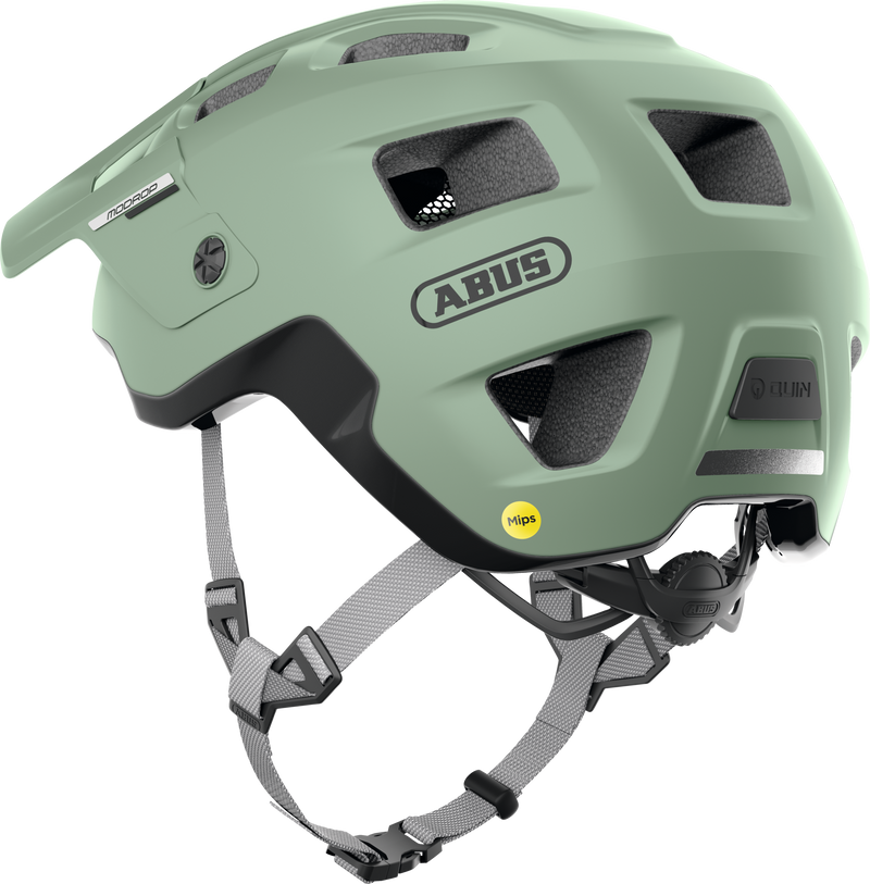 Load image into Gallery viewer, Green helmet with Abus branding on a white background #color_mist green
