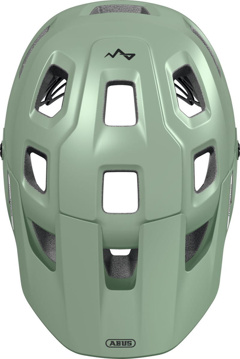 Load image into Gallery viewer, Green helmet with a brand logo on a white background #color_mist green
