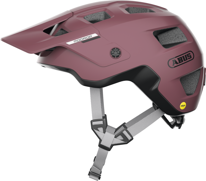 Load image into Gallery viewer, Maroon helmet with ABUS branding on a white background #color_blush red
