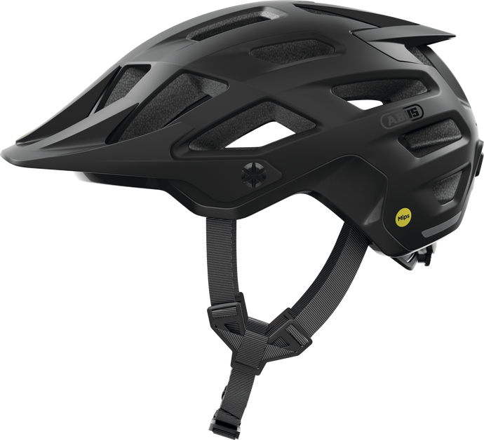 side view of the velvet black Moventor MIPS helmet.  