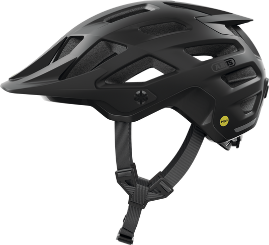 side view of the velvet black Moventor MIPS helmet.