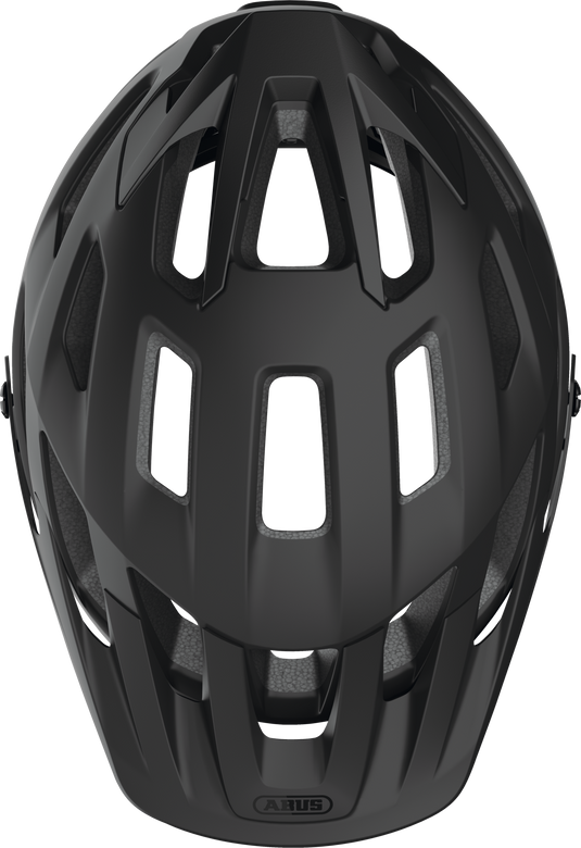 top view of the velvet black Moventor MIPS helmet.