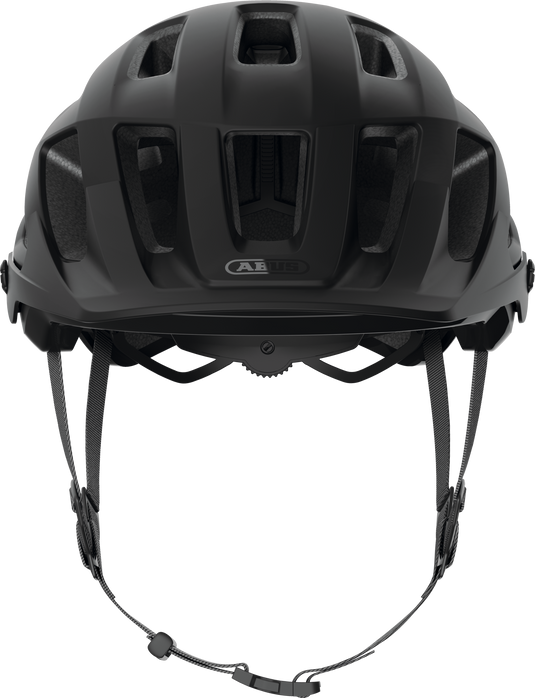 front view of the velvet black Moventor MIPS helmet.
