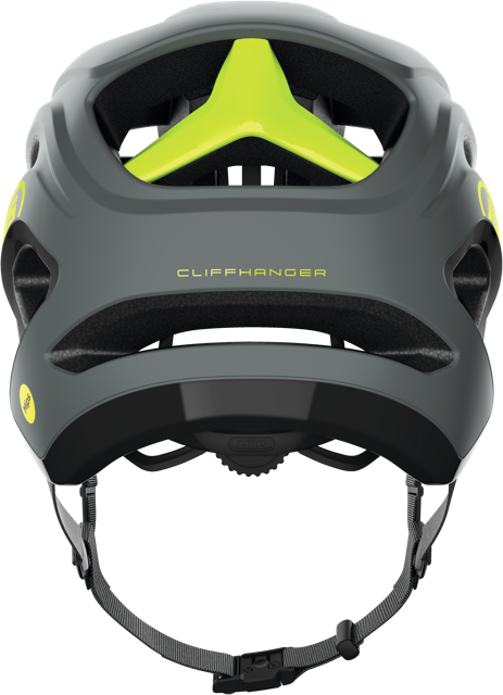 Load image into Gallery viewer, rear view of concrete grey ABUS CliffHanger MIPS Helmet #color_Concrete Grey
