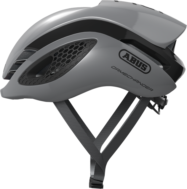 Load image into Gallery viewer, side view of race grey ABUS GameChanger helmet #color_Race Grey
