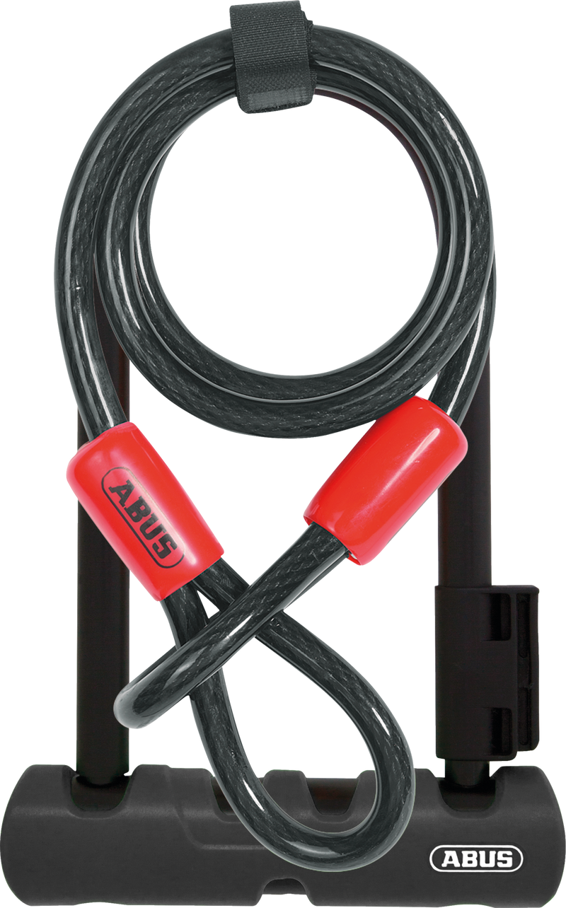 Load image into Gallery viewer, Black u-lock with cable #size_180mm
