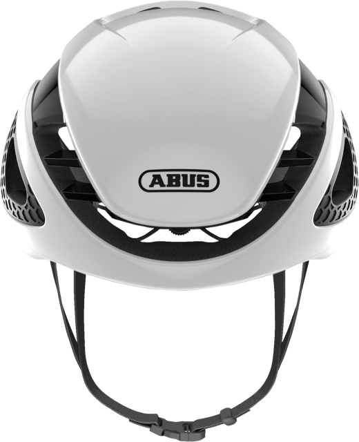 Load image into Gallery viewer, front view of shiny white GaemChanger helmet #color_Polar White
