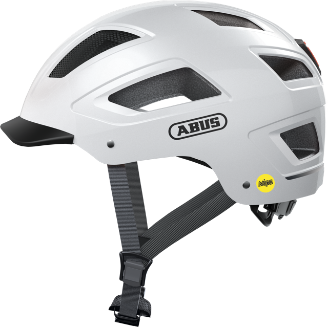 Load image into Gallery viewer, side view of polar white Hyban 2.0 MIPS helmet #color_polar white
