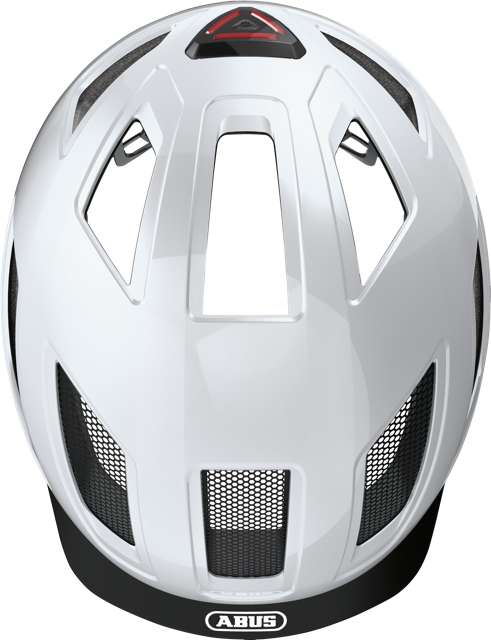 Load image into Gallery viewer, top view of polar white Hyban 2.0 helmet #color_polar white
