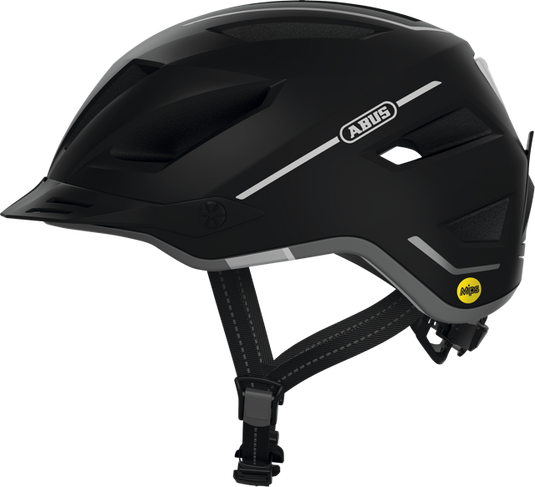 side view of velvet black ABUS Pedelc 2.0 MIPS helmet 